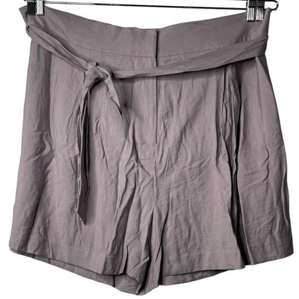 Leith Women's Pleated Tie Belt Paperbag Shorts High Waisted Pants Plus Size 3X